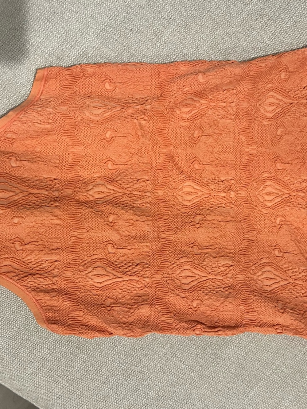 Free People Orange Textured Knit Bodysuit